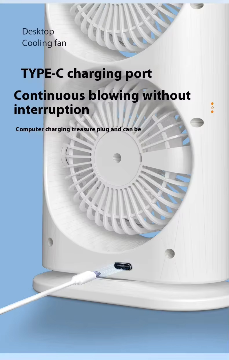 Gadery New Design Portable Water Cooling Fan USB Charging Humidifier Spray Fan Air Cooler Fan